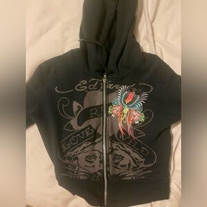 Ed Hardy Hoodie with Colorful Bird Design